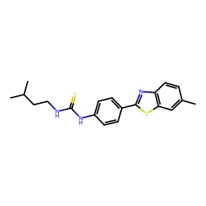 1-[4-(6-Methyl-1,3-benzothiazol-2-yl)phenyl]-3-(3-methylbutyl)thiourea structure