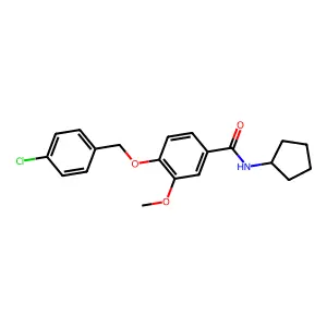 4-[(4-chlorobenzyl)oxy]-N-cyclopentyl-3-methoxybenzamide structure