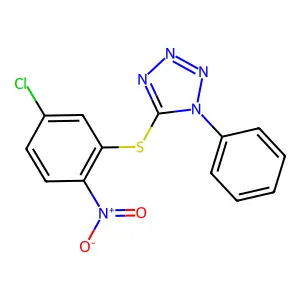 5-(5-Chloro-2-nitrophenyl)sulfanyl-1-phenyltetrazole structure
