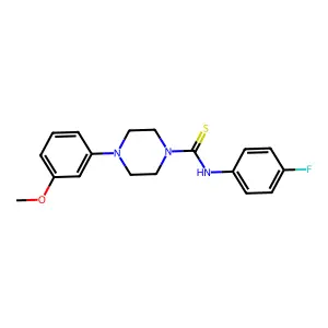 N-(4-fluorophenyl)-4-(3-methoxyphenyl)piperazine-1-carbothioamide structure