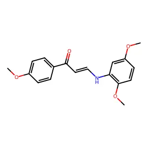 (E)-3-(2,5-dimethoxyanilino)-1-(4-methoxyphenyl)prop-2-en-1-one structure