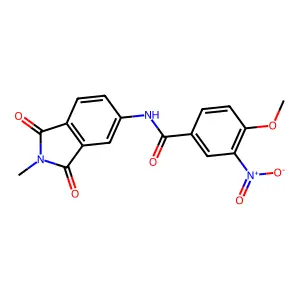 4-methoxy-N-(2-methyl-1,3-dioxoisoindol-5-yl)-3-nitrobenzamide structure