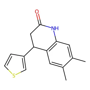 6,7-Dimethyl-4-thiophen-3-yl-3,4-dihydro-1H-quinolin-2-one structure