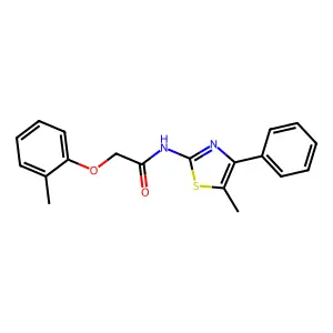 2-(2-methylphenoxy)-N-(5-methyl-4-phenyl-1,3-thiazol-2-yl)acetamide structure