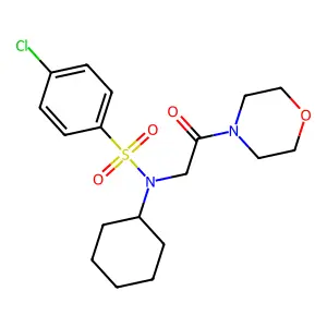 4-chloro-N-cyclohexyl-N-(2-morpholin-4-yl-2-oxoethyl)benzenesulfonamide structure