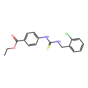 Ethyl 4-{[(2-chlorobenzyl)carbamothioyl]amino}benzoate structure