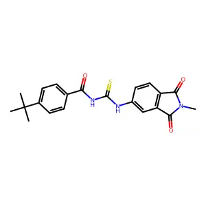 4-tert-butyl-N-[(2-methyl-1,3-dioxoisoindol-5-yl)carbamothioyl]benzamide structure