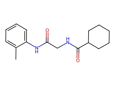 2-(cyclohexylcarbonylamino)-N-(2-methylphenyl)acetamide structure