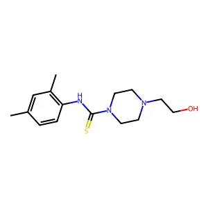 N-(2,4-dimethylphenyl)-4-(2-hydroxyethyl)piperazine-1-carbothioamide structure
