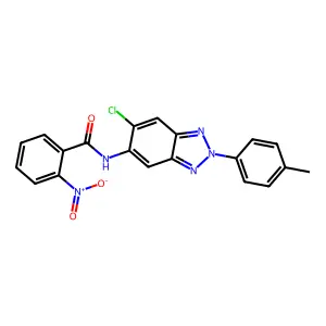 N-[6-chloro-2-(4-methylphenyl)benzotriazol-5-yl]-2-nitrobenzamide structure