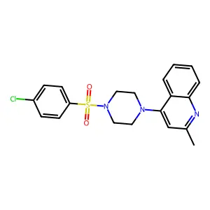 4-{4-[(4-Chlorophenyl)sulfonyl]piperazin-1-yl}-2-methylquinoline structure