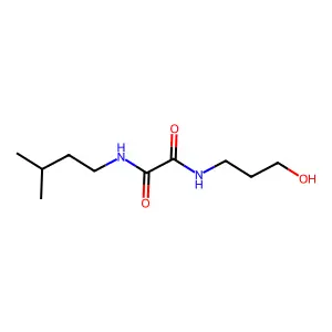 N-(3-hydroxypropyl)-N'-(3-methylbutyl)oxamide structure