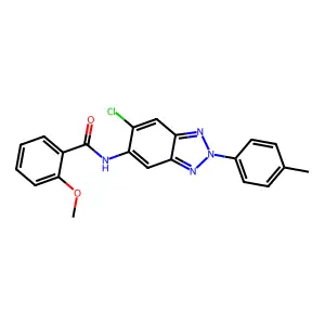 N-[6-chloro-2-(4-methylphenyl)benzotriazol-5-yl]-2-methoxybenzamide structure