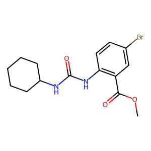 Methyl 5-bromo-2-[(cyclohexylcarbamoyl)amino]benzoate structure