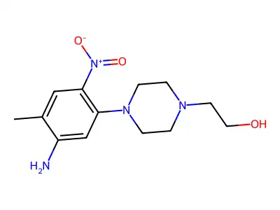 2-[4-(5-Amino-4-methyl-2-nitrophenyl)piperazin-1-yl]ethanol structure
