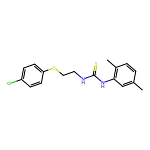 1-[2-(4-Chlorophenyl)sulfanylethyl]-3-(2,5-dimethylphenyl)thiourea structure