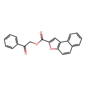 2-Oxo-2-phenylethyl naphtho[2,1-b]furan-2-carboxylate structure