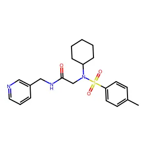2-{cyclohexyl[(4-methylphenyl)sulfonyl]amino}-N-(3-pyridinylmethyl)acetamide structure