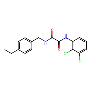 N'-(2,3-dichlorophenyl)-N-[(4-ethylphenyl)methyl]oxamide structure