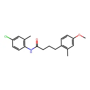 N-(4-chloro-2-methylphenyl)-4-(4-methoxy-2-methylphenyl)butanamide structure