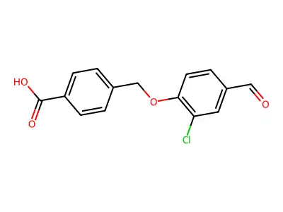 4-[(2-Chloro-4-formylphenoxy)methyl]benzoic acid structure