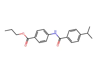 Propyl 4-{[4-(methylethyl)phenyl]carbonylamino}benzoate structure
