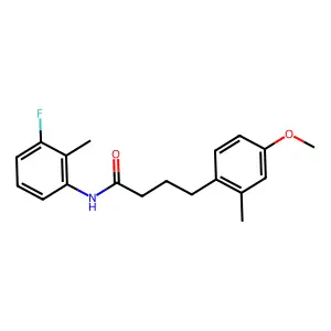 N-(3-fluoro-2-methylphenyl)-4-(4-methoxy-2-methylphenyl)butanamide structure