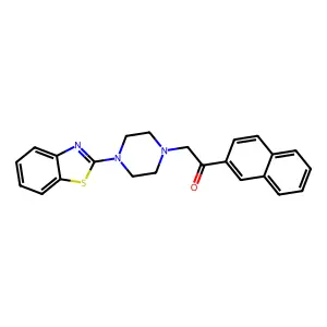 2-[4-(1,3-Benzothiazol-2-yl)piperazin-1-yl]-1-naphthalen-2-ylethanone structure