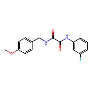 N-(3-fluorophenyl)-N'-(4-methoxybenzyl)ethanediamide structure
