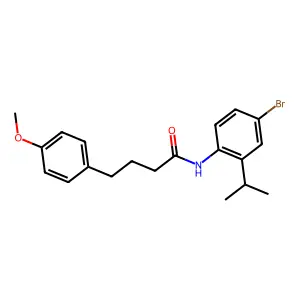 N-(4-bromo-2-propan-2-ylphenyl)-4-(4-methoxyphenyl)butanamide structure