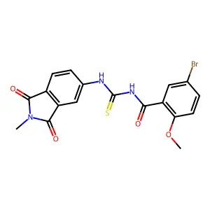 5-bromo-2-methoxy-N-[(2-methyl-1,3-dioxoisoindol-5-yl)carbamothioyl]benzamide structure