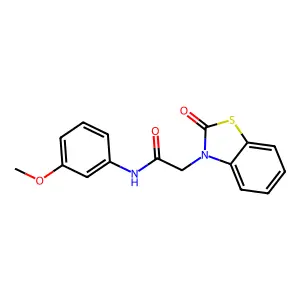 N-(3-methoxyphenyl)-2-(2-oxo-1,3-benzothiazol-3-yl)acetamide structure