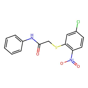 2-(5-chloro-2-nitrophenyl)sulfanyl-N-phenylacetamide structure