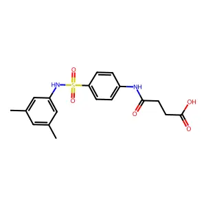 4-[4-[(3,5-Dimethylphenyl)sulfamoyl]anilino]-4-oxobutanoic acid structure