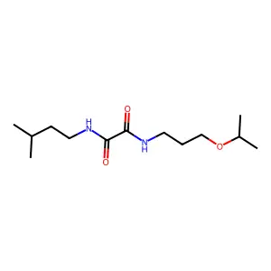 N'-(3-methylbutyl)-N-(3-propan-2-yloxypropyl)oxamide structure