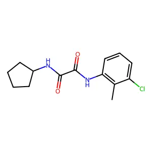 N'-(3-chloro-2-methylphenyl)-N-cyclopentyloxamide structure