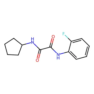 N1-cyclopentyl-N2-(2-fluorophenyl)oxalamide structure