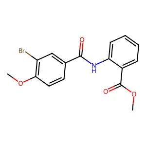 Methyl 2-[(3-bromo-4-methoxybenzoyl)amino]benzoate structure