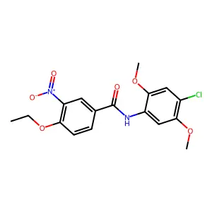 N-(4-chloro-2,5-dimethoxyphenyl)-4-ethoxy-3-nitrobenzamide structure