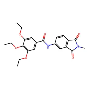 3,4,5-triethoxy-N-(2-methyl-1,3-dioxoisoindol-5-yl)benzamide structure
