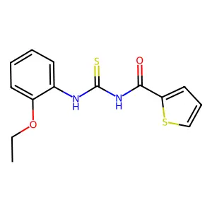 N-[(2-ethoxyphenyl)carbamothioyl]thiophene-2-carboxamide structure