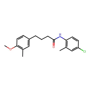 N-(4-chloro-2-methylphenyl)-4-(4-methoxy-3-methylphenyl)butanamide structure