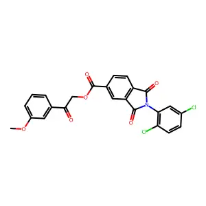 [2-(3-methoxyphenyl)-2-oxoethyl] 2-(2,5-dichlorophenyl)-1,3-dioxoisoindole-5-carboxylate structure