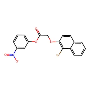 3-Nitrophenyl [(1-bromo-2-naphthyl)oxy]acetate structure
