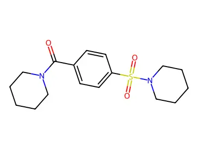 Piperidin-1-yl-(4-piperidin-1-ylsulfonylphenyl)methanone structure