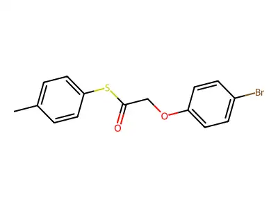 S-(4-methylphenyl) (4-bromophenoxy)ethanethioate structure