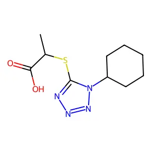 2-(1-Cyclohexyl-1H-tetrazol-5-ylsulfanyl)-propionic acid structure