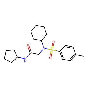 2-{cyclohexyl[(4-methylphenyl)sulfonyl]amino}-N-cyclopentylacetamide structure