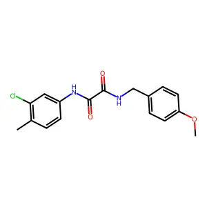 N'-(3-chloro-4-methylphenyl)-N-[(4-methoxyphenyl)methyl]oxamide structure