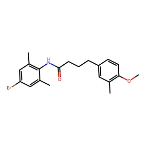 N-(4-bromo-2,6-dimethylphenyl)-4-(4-methoxy-3-methylphenyl)butanamide structure